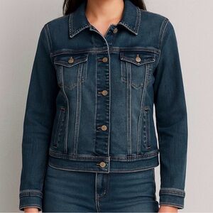 Chico's Dark Blue Denim Jacket